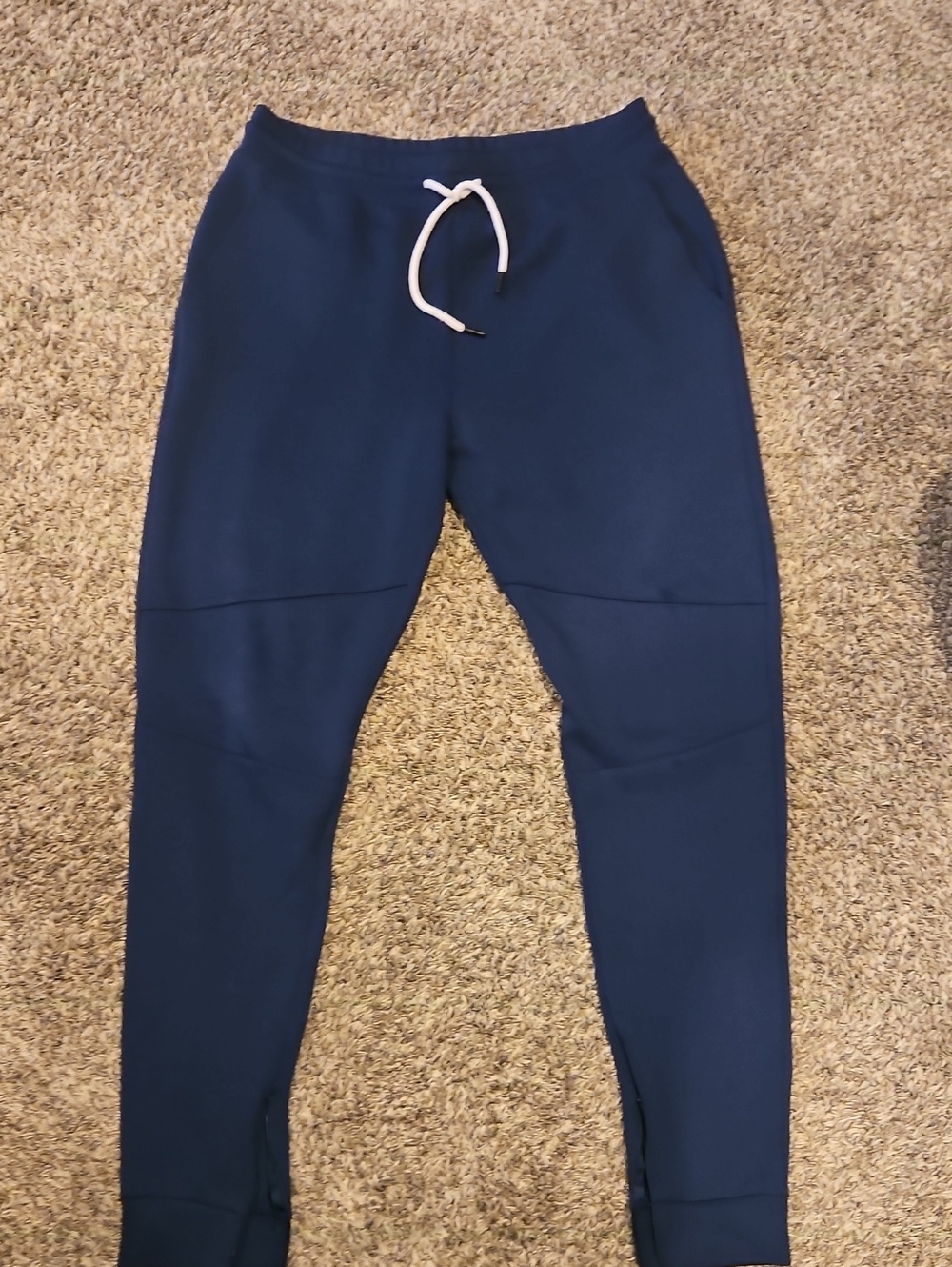 Men's Navy Jogger Pants with Drawstring